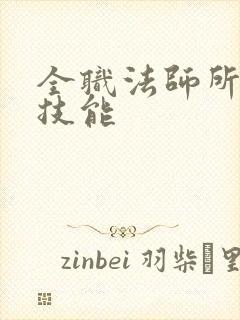 全职法师所有系技能