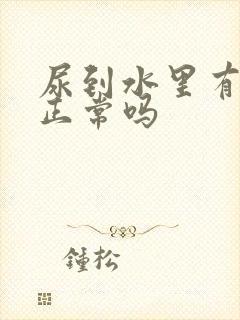 尿到水里有泡泡正常吗