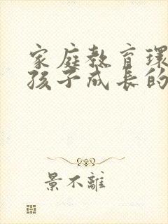 家庭教育环境对孩子成长的影响