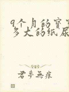 9个月的宝宝穿多大的纸尿裤