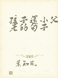 孩子还小父母已老的句子