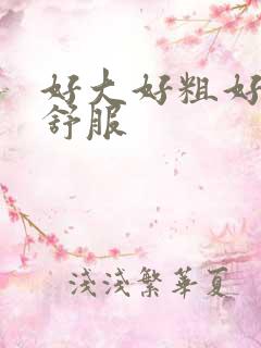 好大好粗好爽好舒服