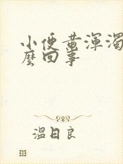 小便黄浑浊是怎么回事