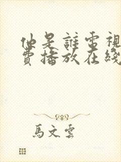 他是谁电视剧免费播放在线观看