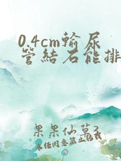 0.4cm输尿管结石能排出吗