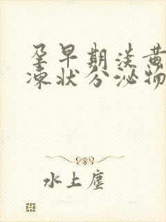 孕早期淡黄色果冻状分泌物