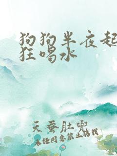 狗狗半夜起来疯狂喝水