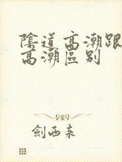 阴道高潮跟阴蒂高潮区别