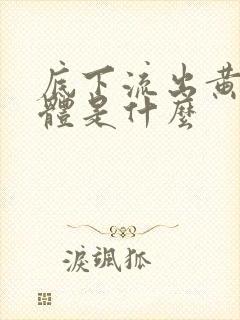 底下流出黄色液体是什么