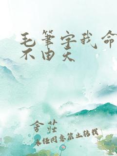 毛笔字我命由我不由天