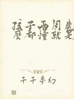 孩子两周岁了什么都懂就是不说话