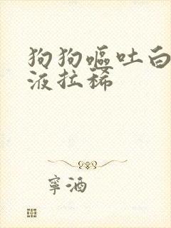 狗狗呕吐白色粘液拉稀