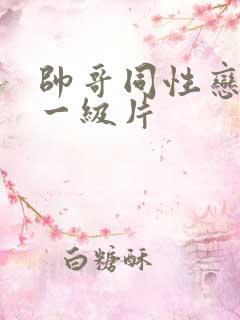 帅哥同性恋黄色一级片