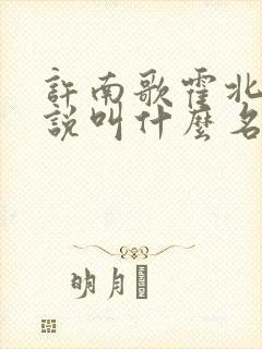 许南歌霍北宴小说叫什么名字啊