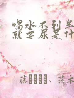 喝水不到半小时就要尿是什么原因