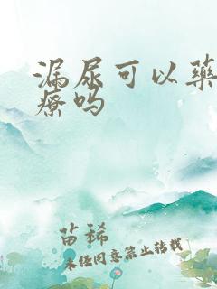 漏尿可以药物治疗吗