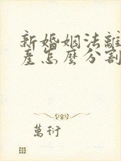 新婚姻法离婚财产怎么分割