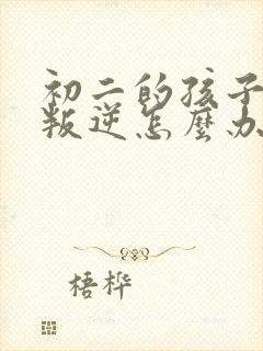 初二的孩子厌学叛逆怎么办