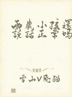 两岁小孩还不会说话正常吗