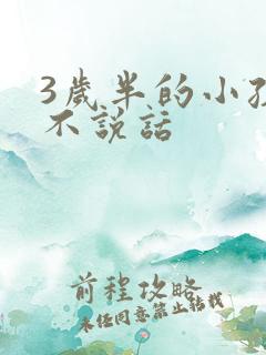 3岁半的小孩还不说话