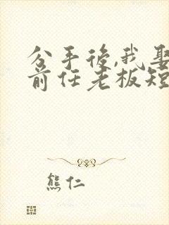 分手后,我娶了前任老板短剧