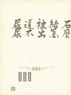 尿道被结石堵了尿不出怎么办