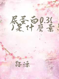 尿蛋白0.3( )是什么意思