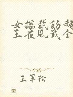 女总裁的超级兵王夜风武全文