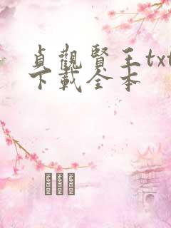 贞观贤王txt下载全本