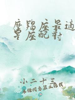 摩羯座最适合的星座配对