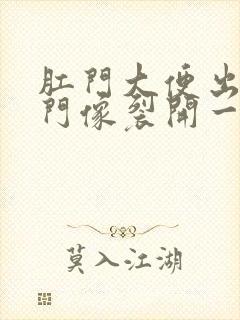 肛门大便出血肛门像裂开一样