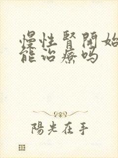 慢性肾开始衰竭能治疗吗