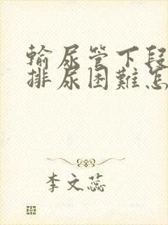 输尿管下段结石排尿困难怎么办