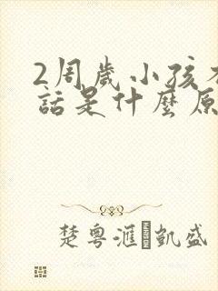 2周岁小孩不说话是什么原因