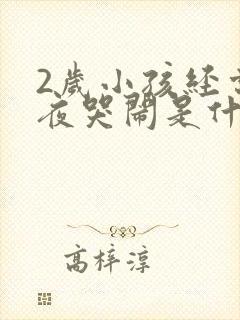 2岁小孩经常半夜哭闹是什么原因