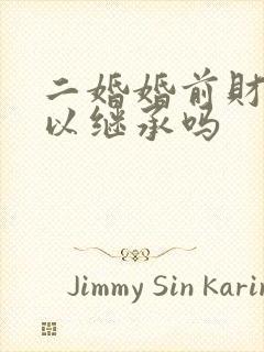 二婚婚前财产可以继承吗