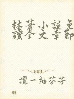 林萧小说免费阅读全文章节