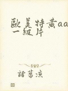 欧美特黄aaa一级片