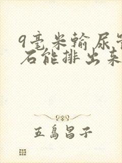 9毫米输尿管结石能排出来吗