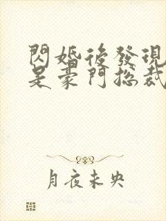 闪婚后发现老公是豪门总裁 全本