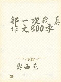 那一次我真感动作文800字