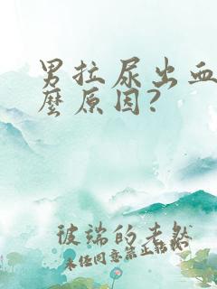 男拉尿出血是什么原因?