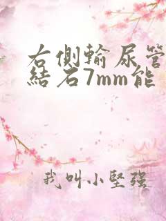 右侧输尿管上段结石7mm能自己排吗