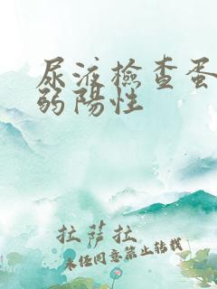 尿液检查蛋白质弱阳性