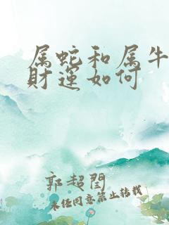 属蛇和属牛合作财运如何