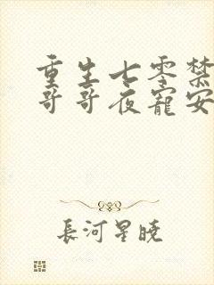 重生七零禁欲兵哥哥夜宠安以南与陈训的小说