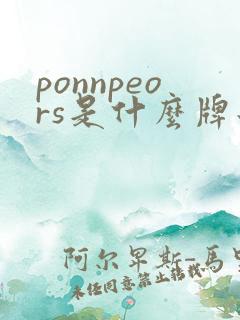 ponnpeors是什么牌子的纸尿裤