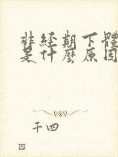 非经期下体出血是什么原因