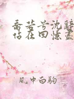 乔若兮沈辞安他站在回忆尽头全文阅读