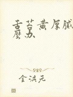 舌苔黄厚腻的怎么办